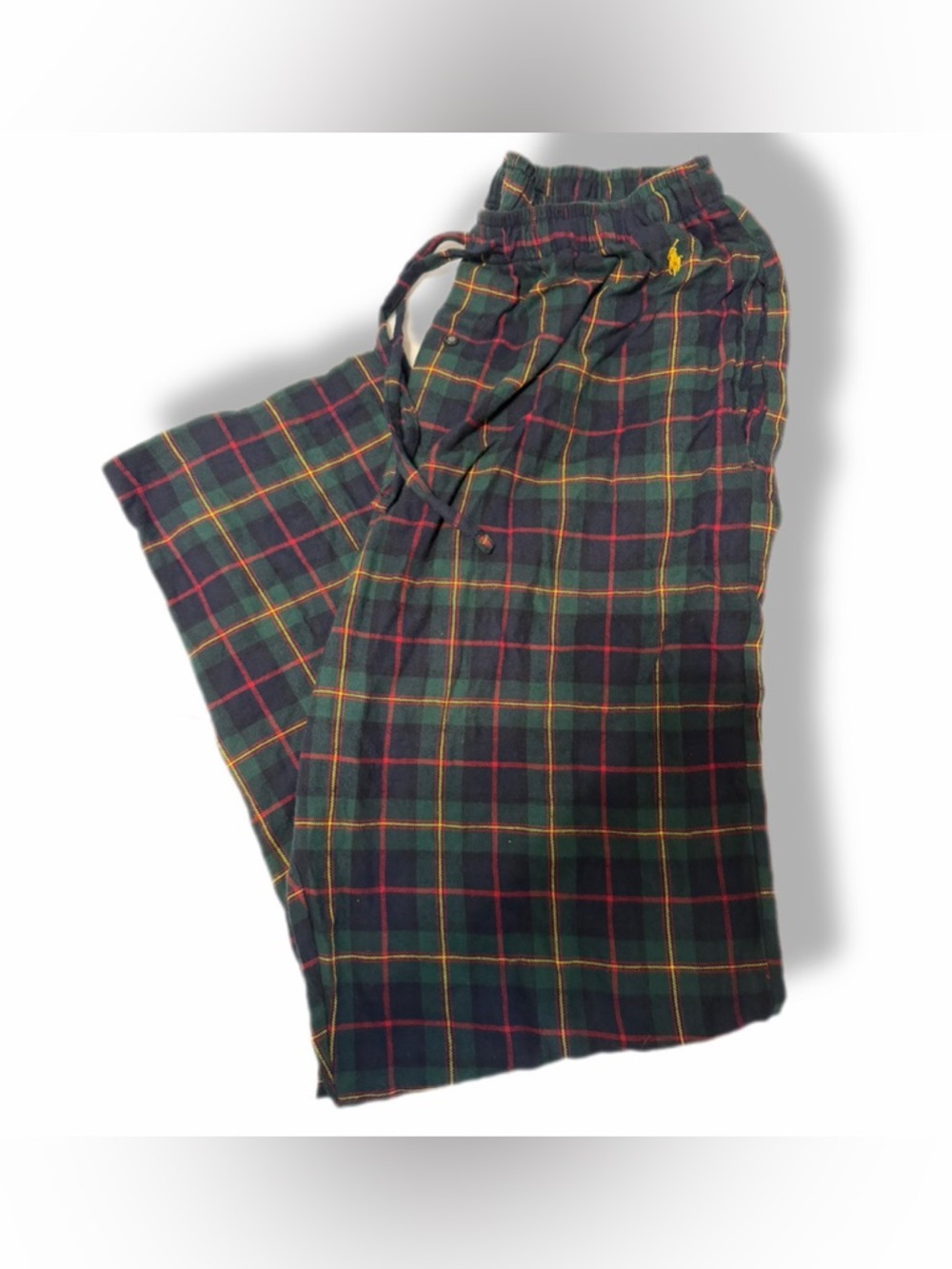 Polo Ralph Lauren Flannel Pajama Pants Green Tartan Plaid Men’s M 32-34